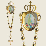 Fatima Rosary Pin with Crown