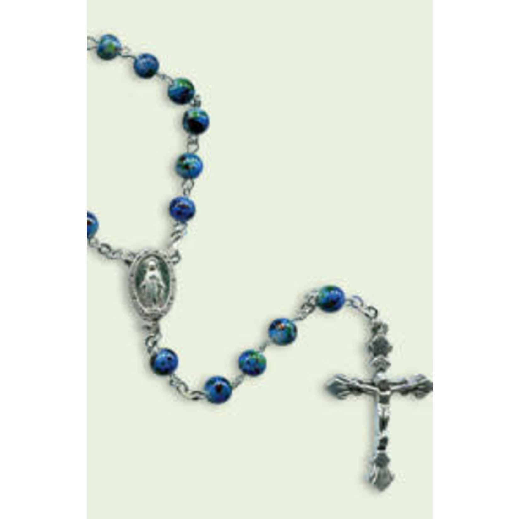 FLR-70 - 6MM Blue Rosary