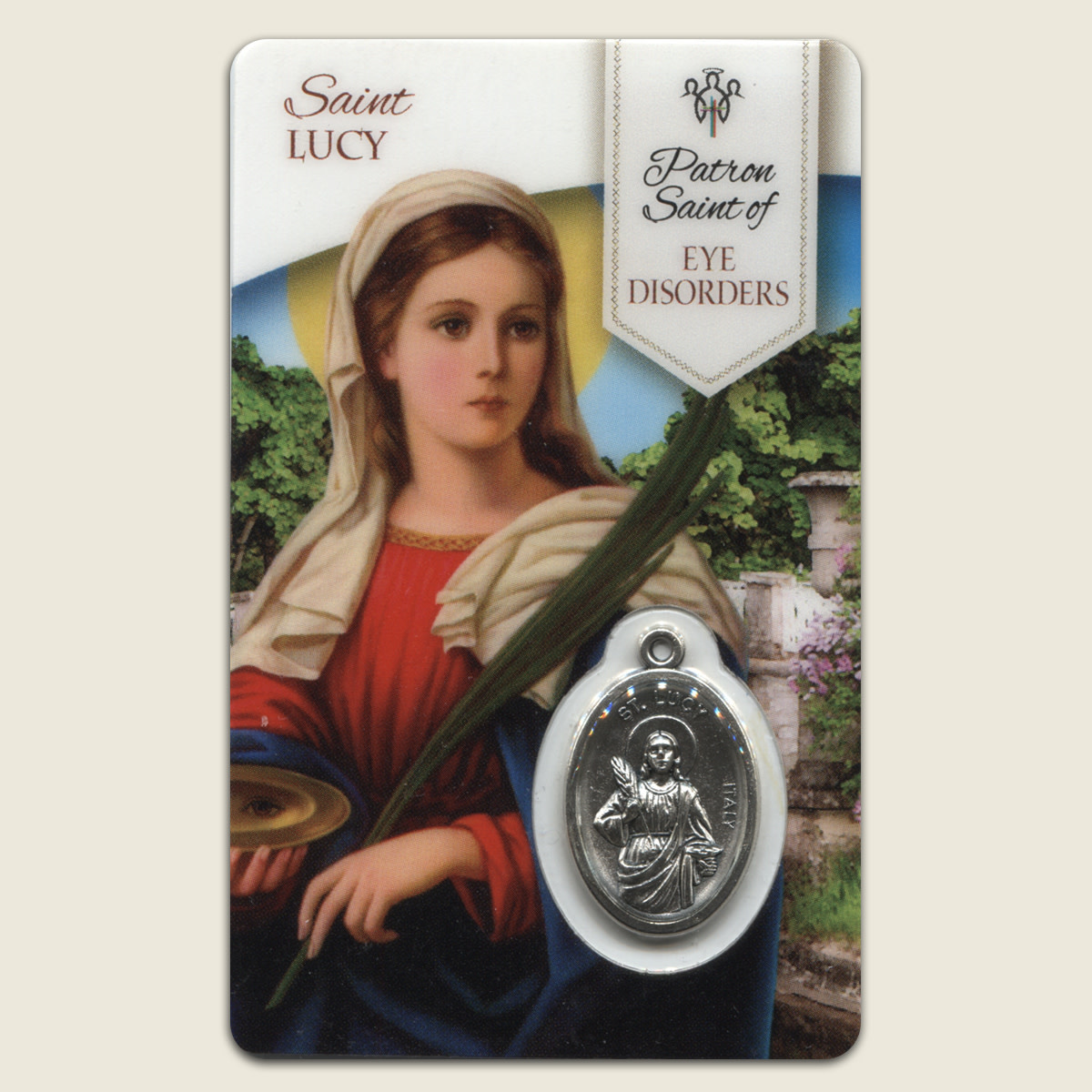 St Lucy Healing Prayer Card