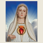 Immaculate Heart Statue Glossy Print (portrait)