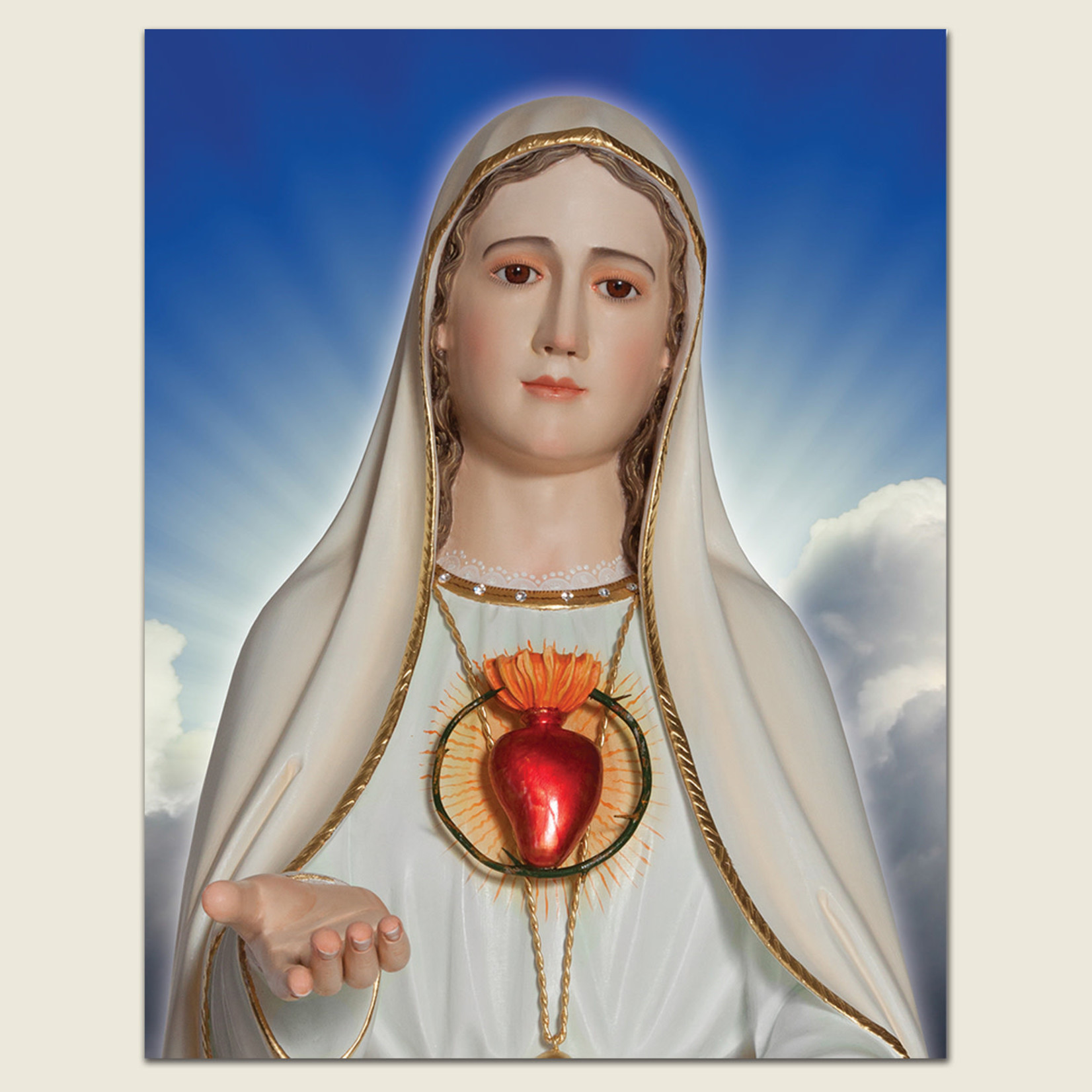IHMS-P Immaculate Heart Statue Glossy Print (portrait)