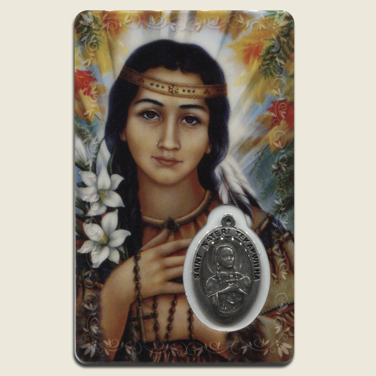 St Kateri Tekakwitha Prayer Card - Fatima Gift Shop