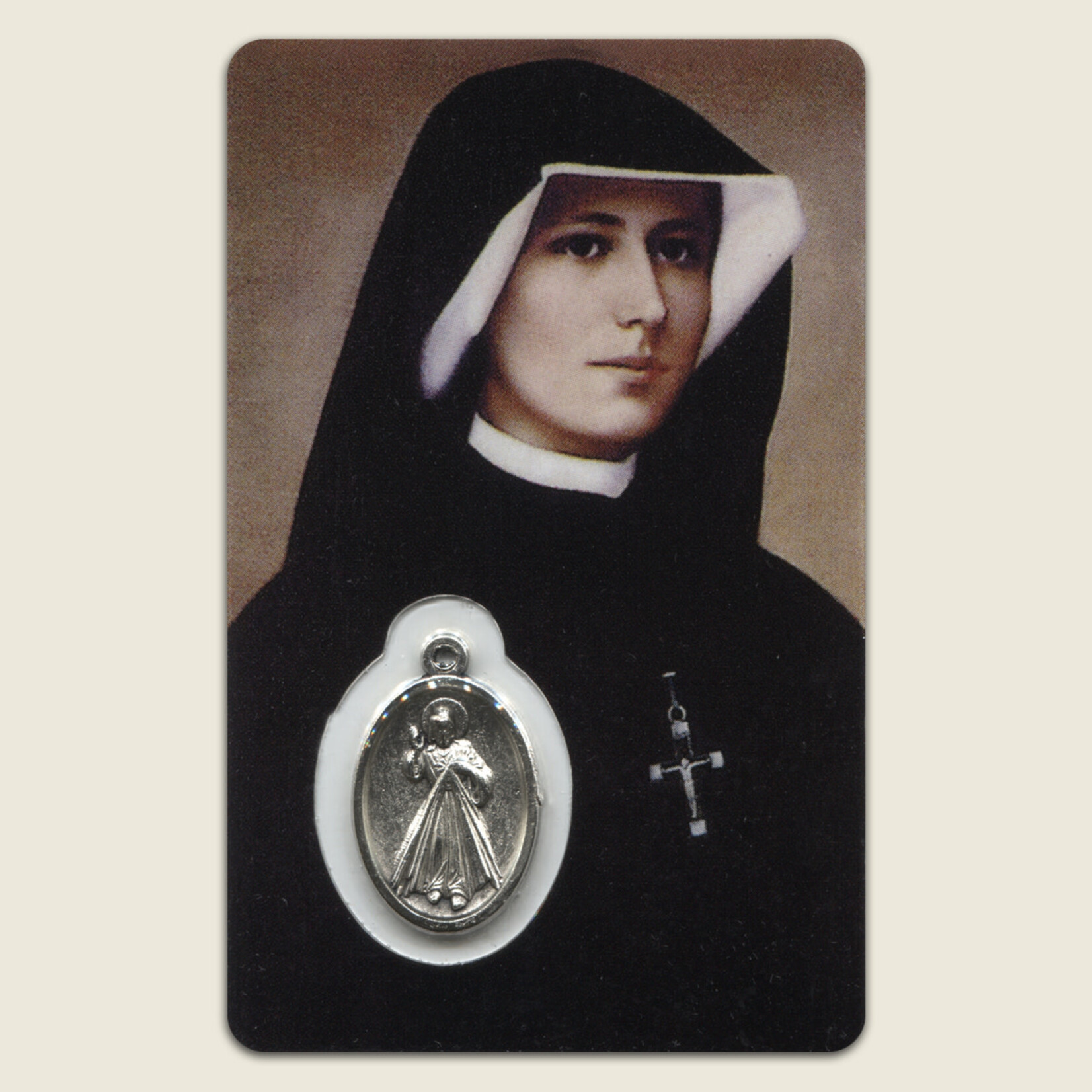 St Faustina Prayer Card
