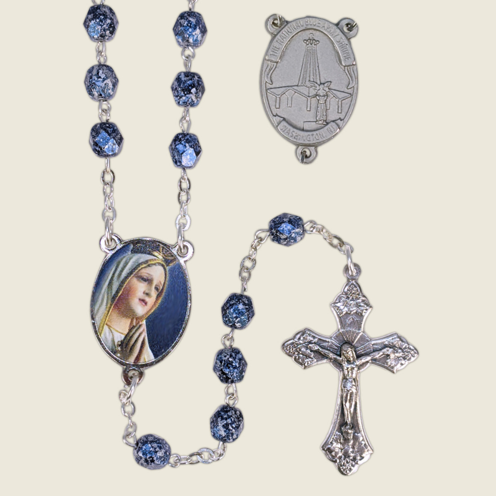 Speckled Blue Custom Rosary