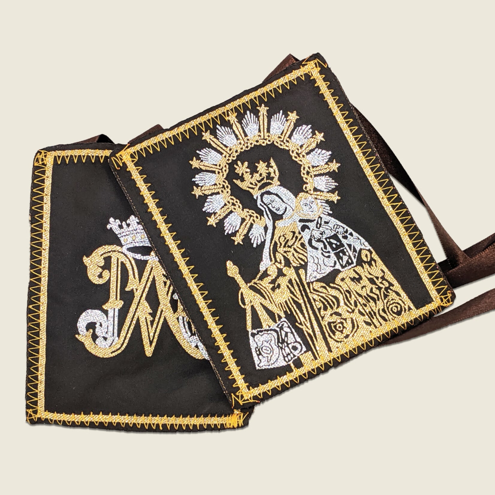 Large Brown Scapular 4 1/2 X 4"