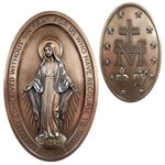 SR-72717 Bronze Oval Miraculous Medal Plaque