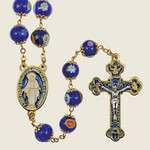 Blue Murano Glass Rosary