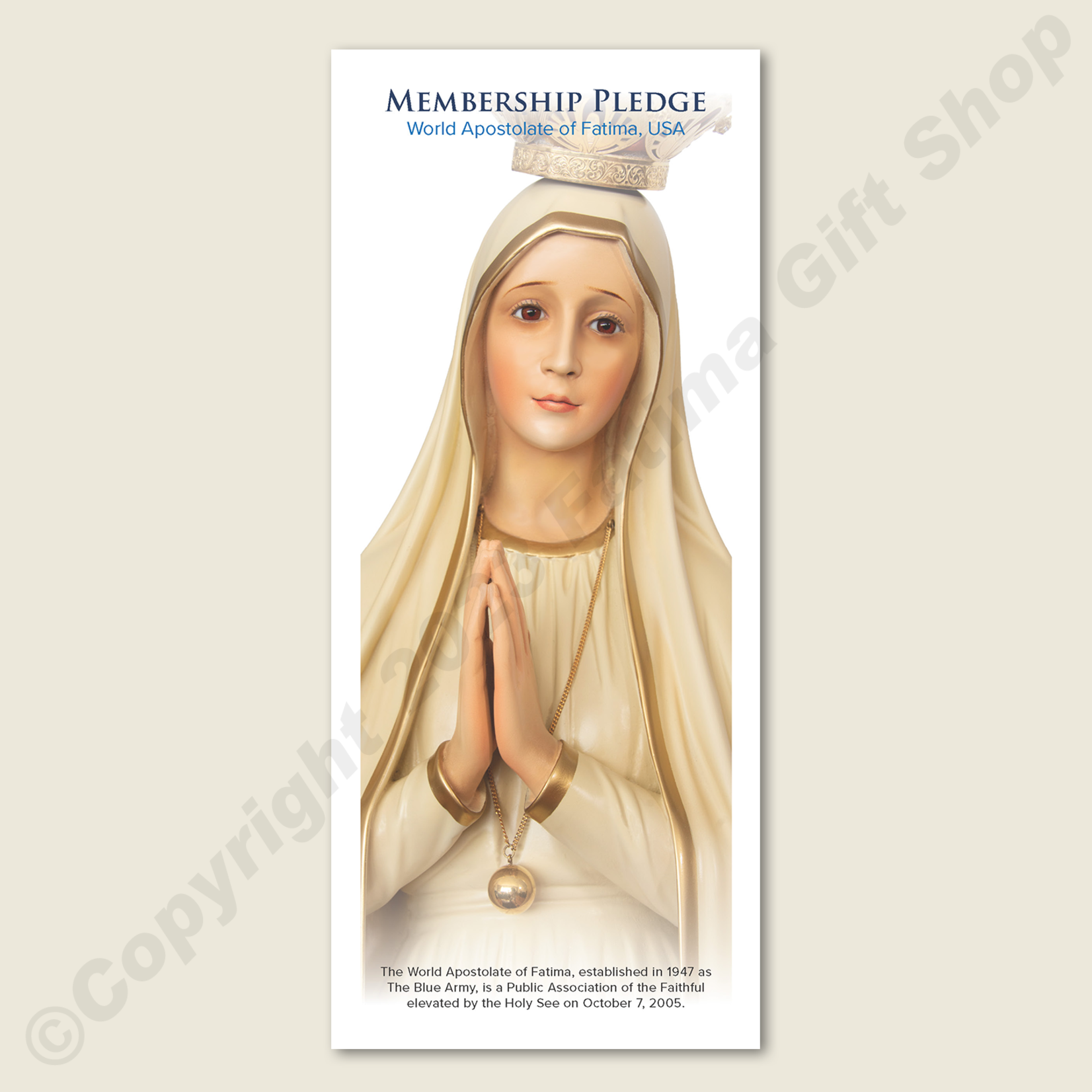 333296 - World Apostolate of Fatima Membership Pledge