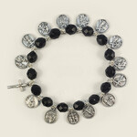 Black Stations of the Cross Bracelet