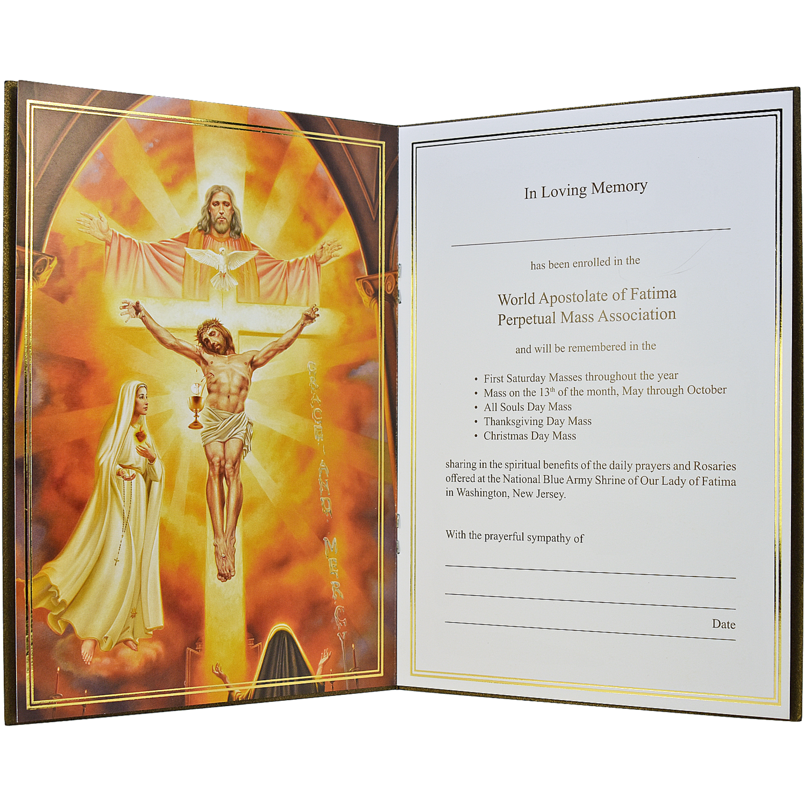 Perpetual Mass Card:  Last Vision (Brown Cover)