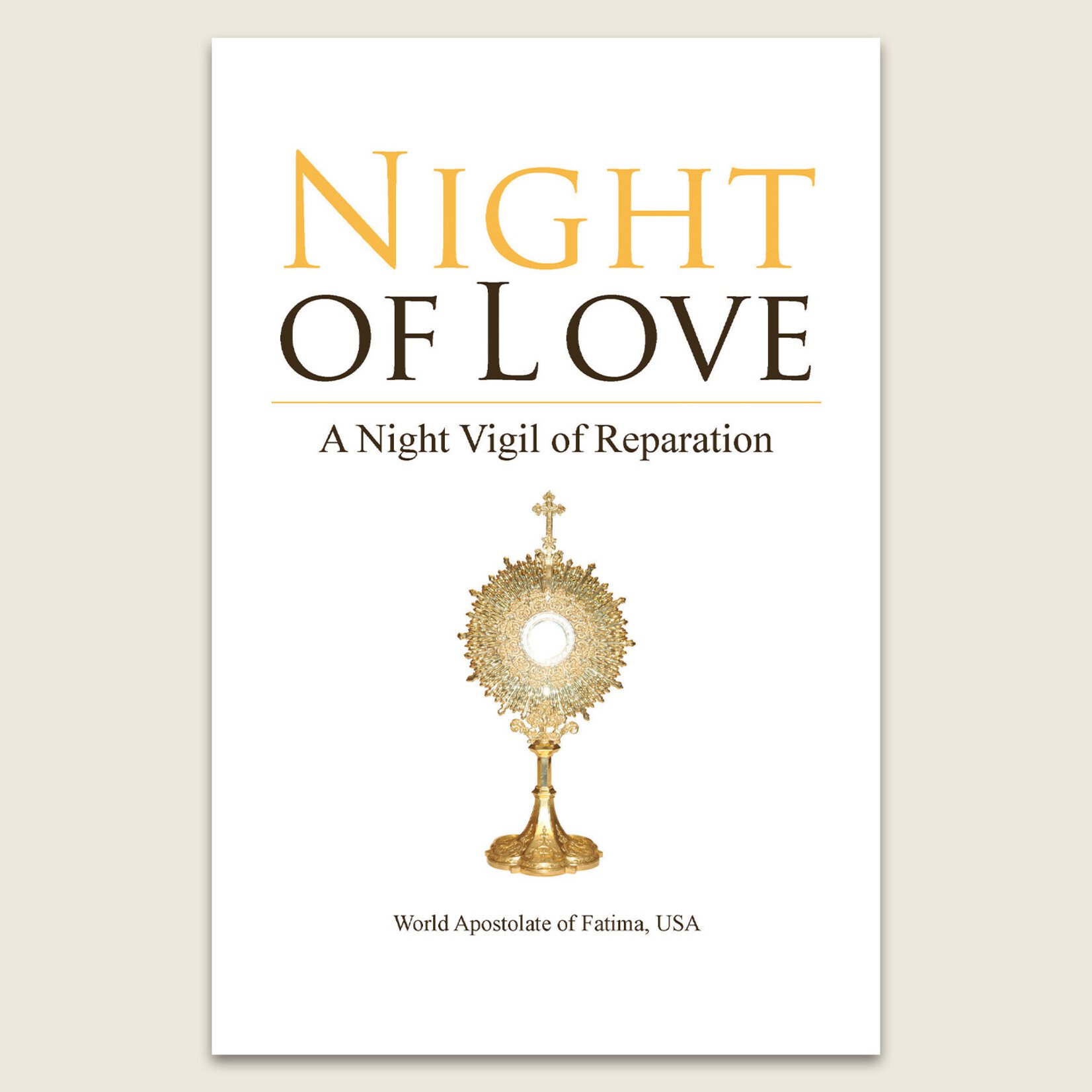 Night Of Love:  A Night Vigil Of Reparation Booklet (Pack Of 10)