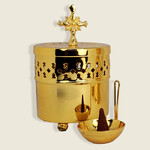 5" Brass Round Incense Burner (Imported)