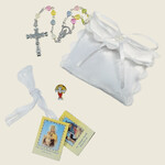 Muli Colored  Heart Glass Communion Rosary Set