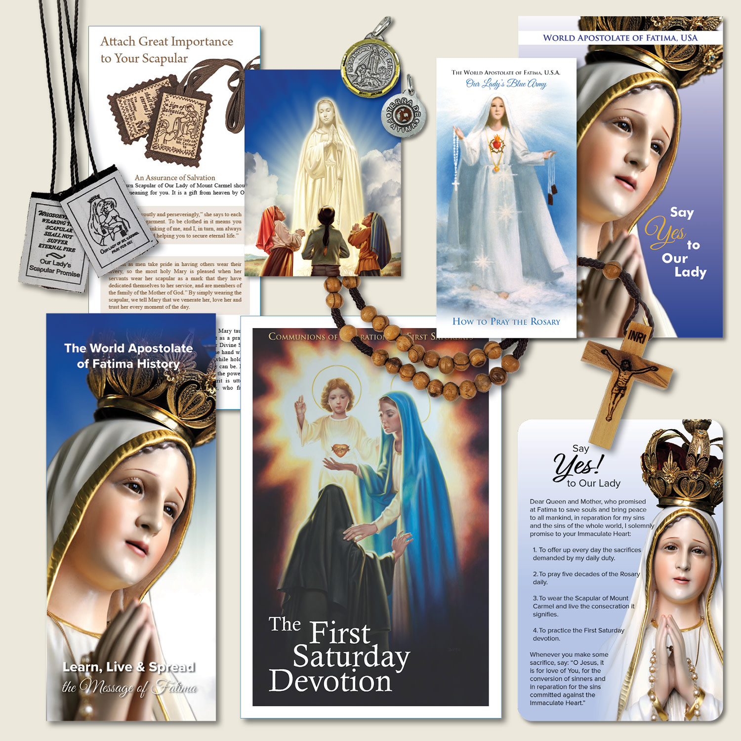 Fatima CD３枚セット Our Lady of Fatima with Children, Print Only, 8