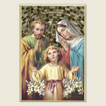 46E-361 Holy Family Gold Mosaic Plaque