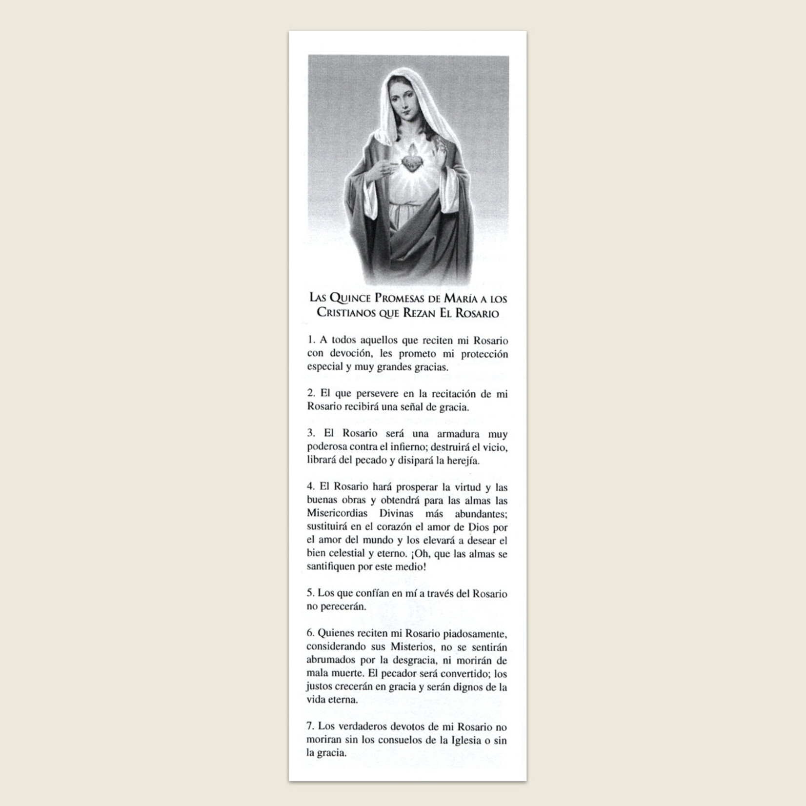 Las Quince Promesas de María a los Cristianos que Rezan El Rosario