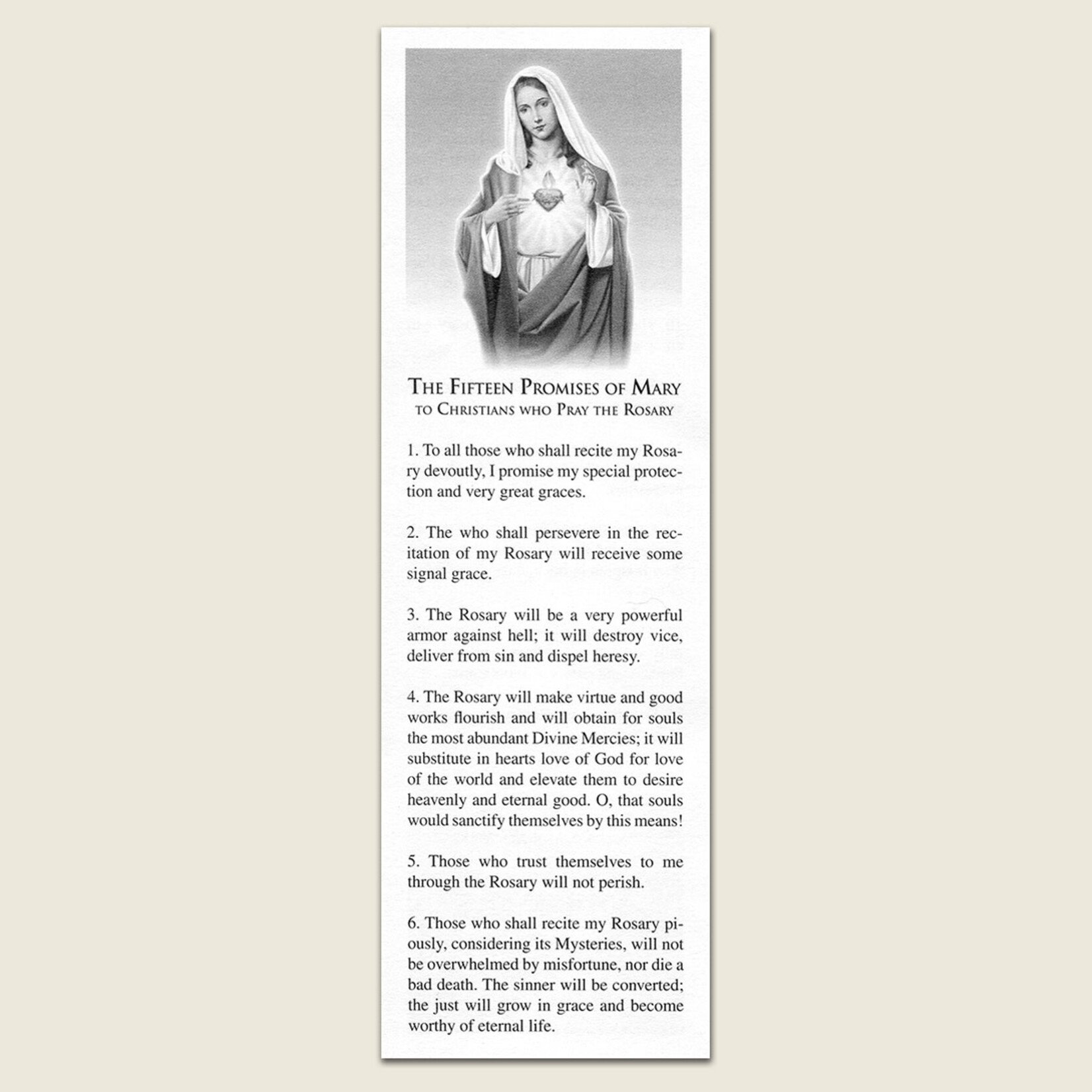 The Fifteen Promises of Mary to Christians who Pray the Rosary