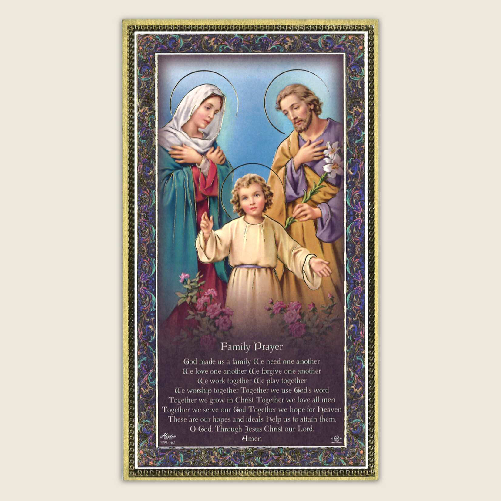 E59-362 - 5x9" Holy Family Plaque