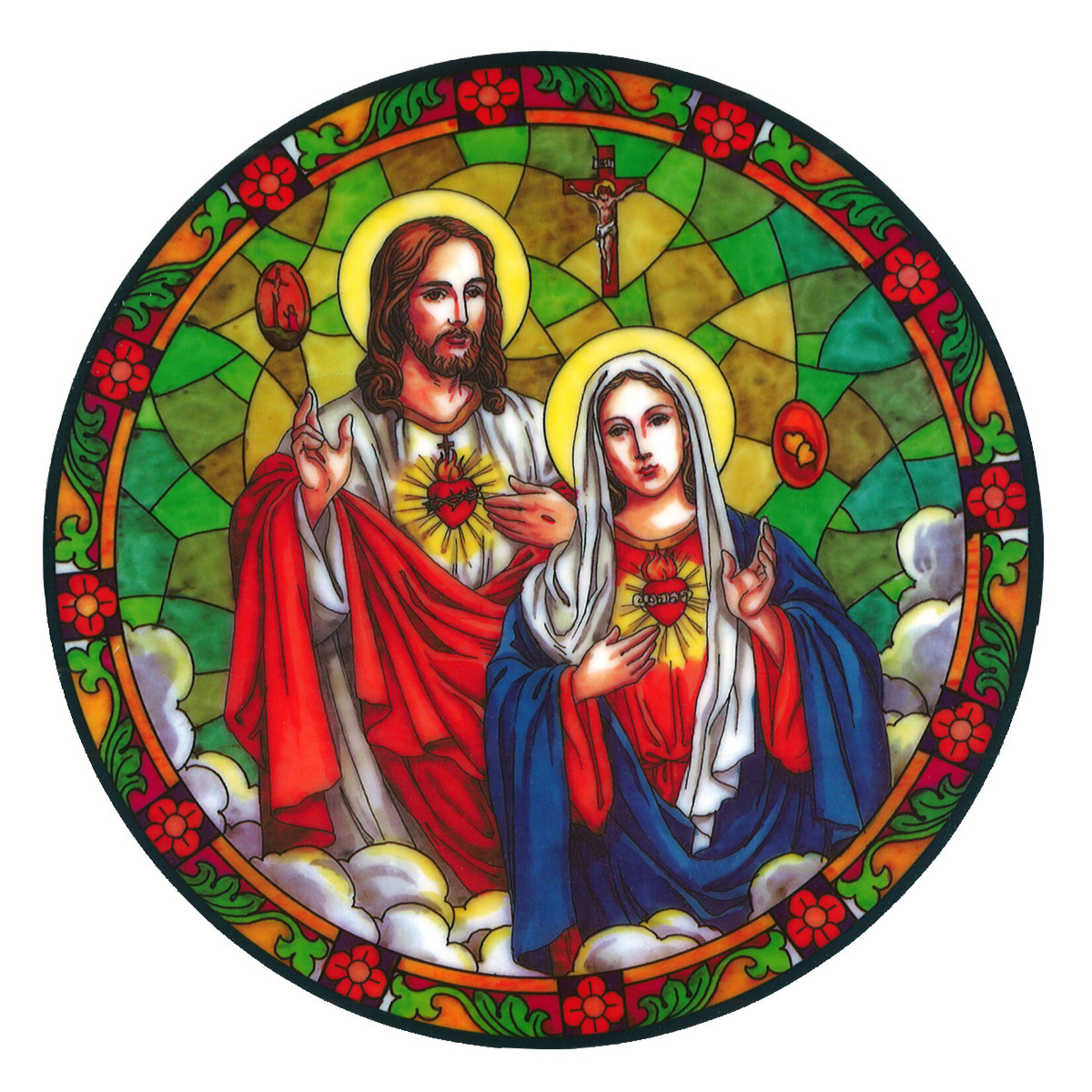 Immaculate and Sacred Hearts Static Sticker