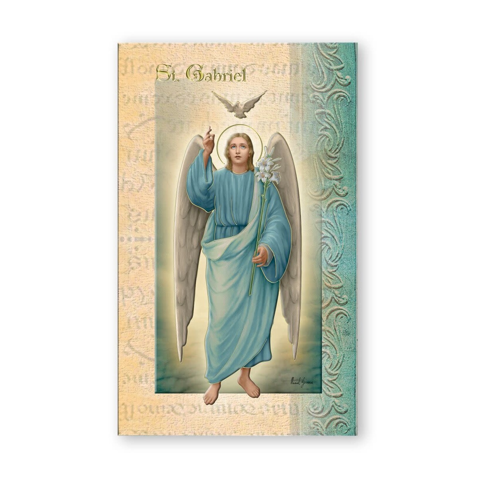 ST GABRIEL BIOGRAPHY NOVENA CARD