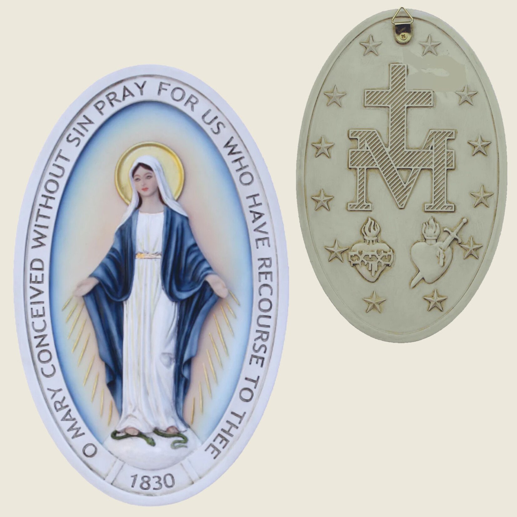 Miraculous Medal Colored Plaque