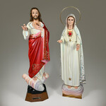 3040 - 17" Sacred Heart and Immaculate Heart Statue Set