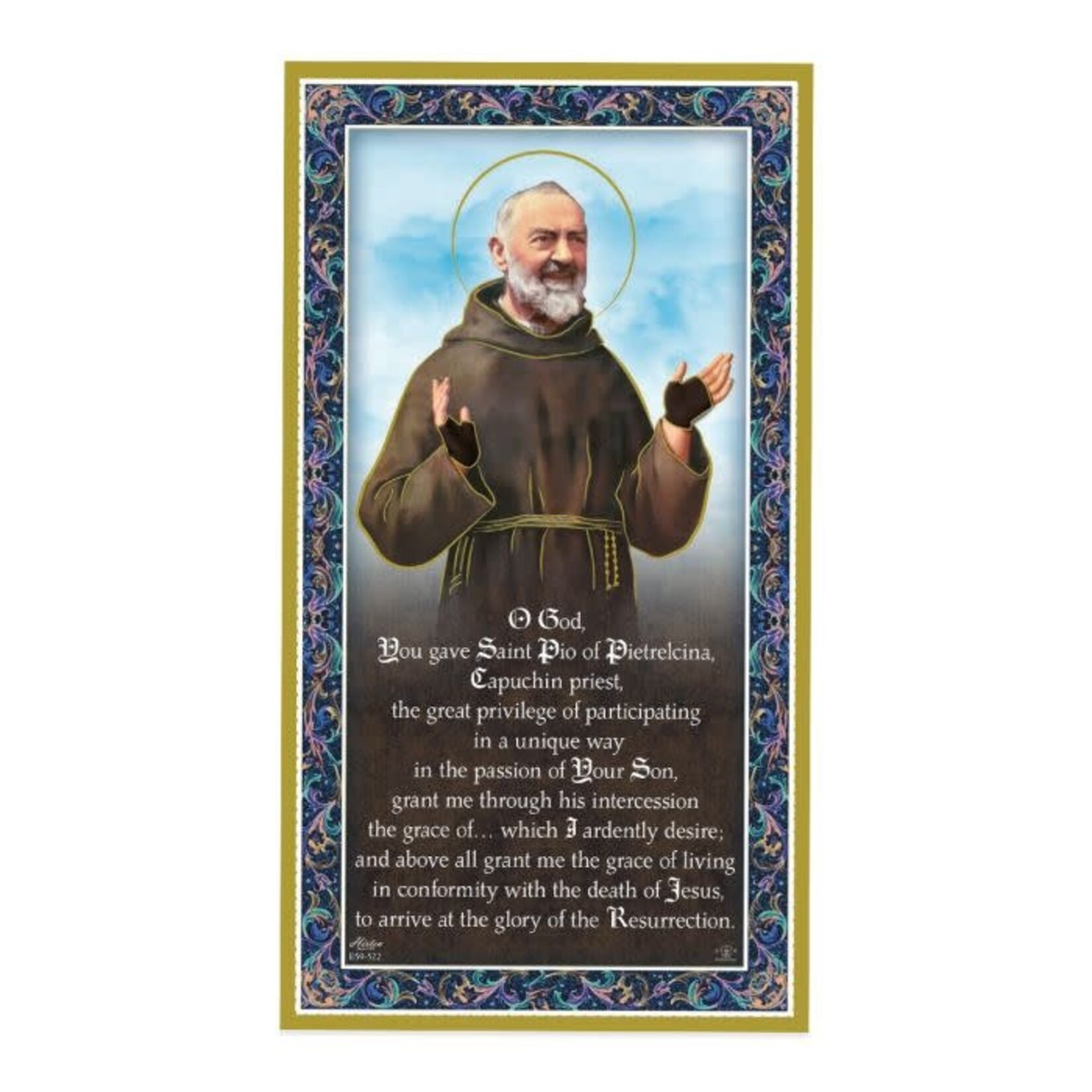 Padre Pio Plaque with Prayer