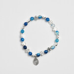 ZV-BLU AGATE - ELASTIC BRACELET - BLUE AGATE