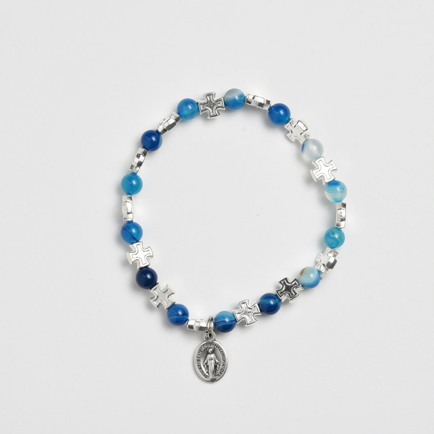 Blue Agate Elastic Bracelet