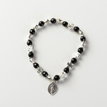 ZV-BLK AGATE - ELASTIC BRACELET - BLACK AGATE
