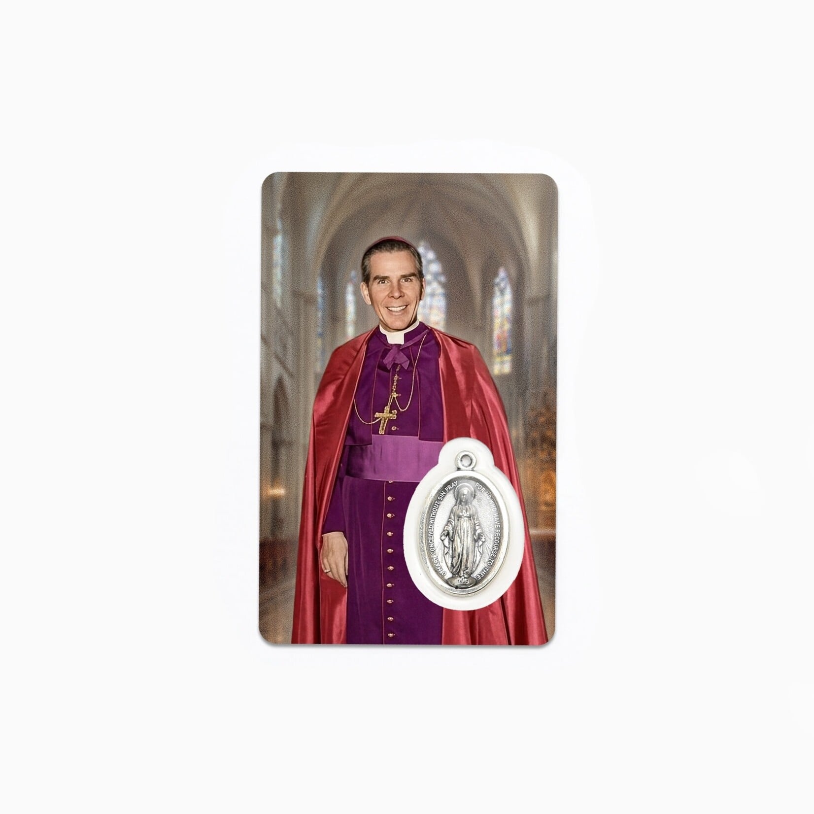 Blessed Fulton Sheen Prayer Card with Medal