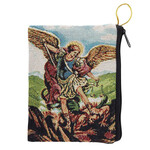 J0474 - St. Michael Tapestry Rosary Bag