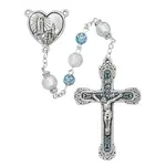 R891F - AQUA VENETIAN GLASS FATIMA ROSARY