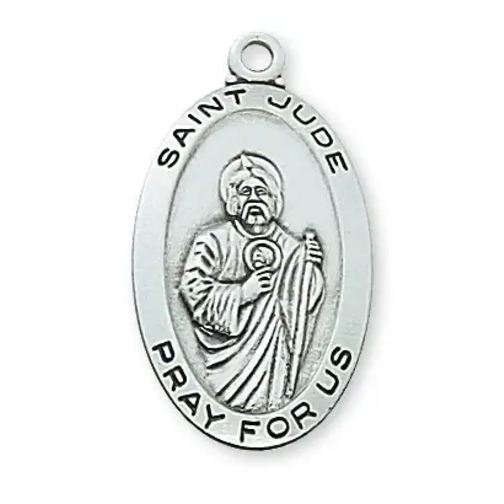*L500JU - SS ST JUDE MEDAL 18" CH