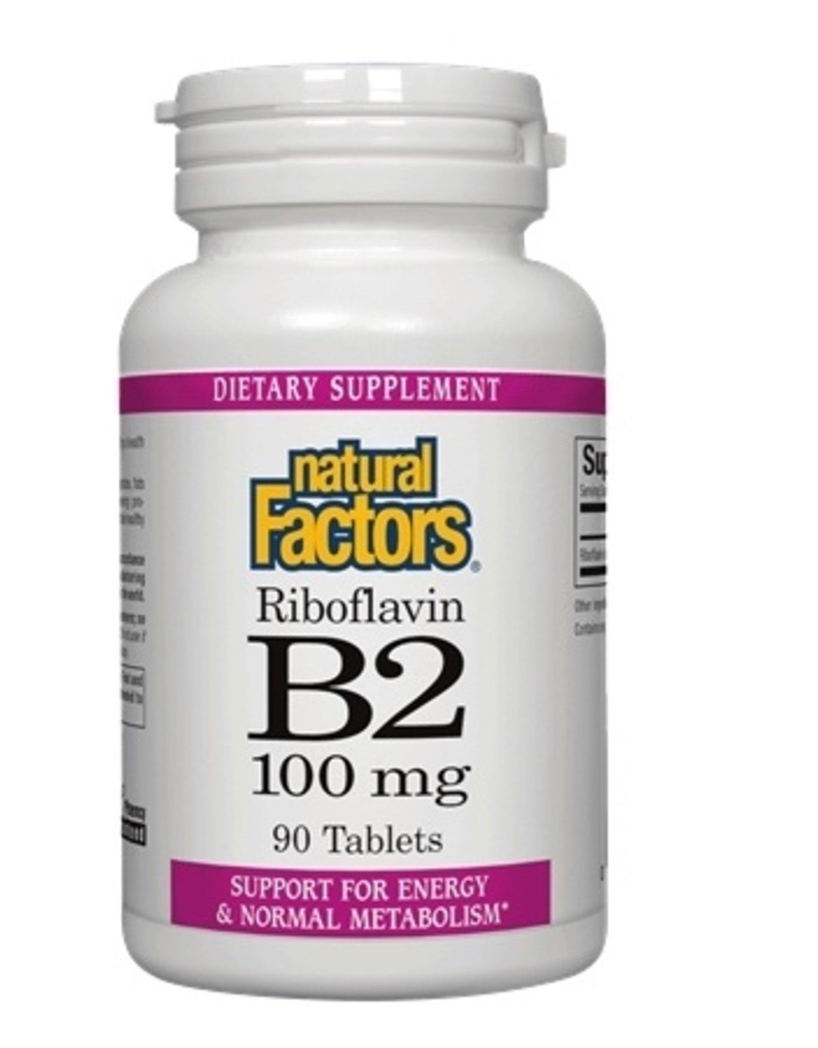Natural Factors Vit B2 Riboflavin 100 mg 90/TAB