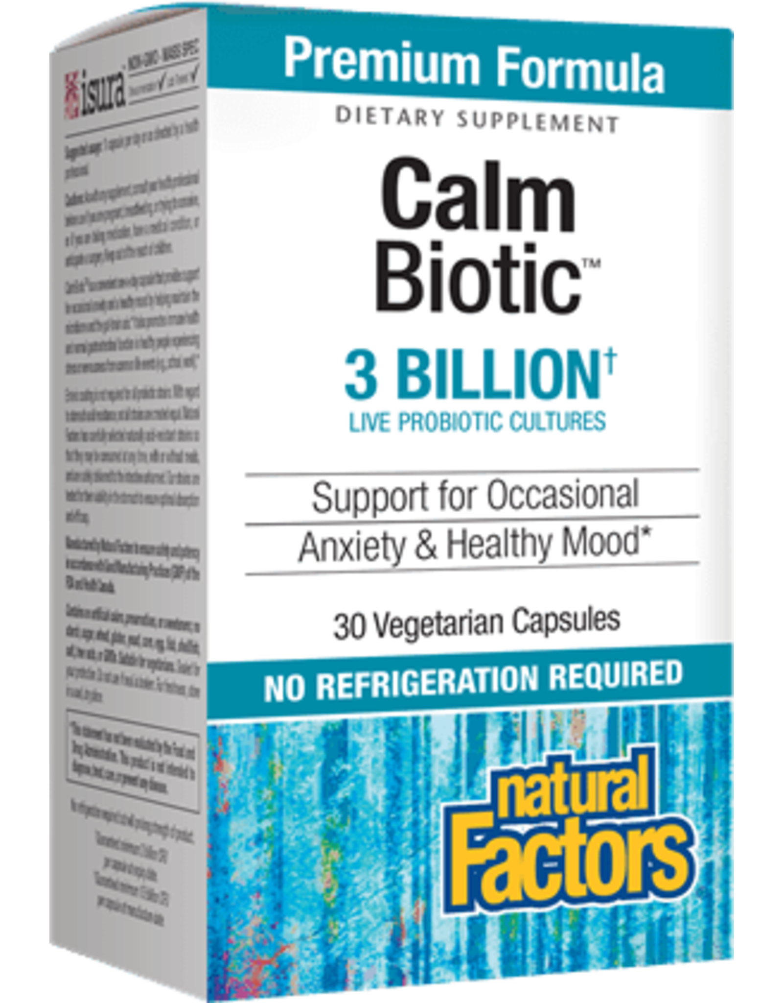 Natural Factors CalmBiotic 3 Billion 30/VCAP