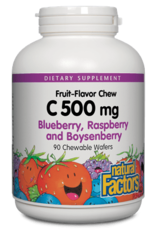 Vit C 500 mg Natural Fruit Chews Blueberry, Raspberry & Boysenberry 90/TAB