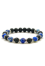 Matrix Aromatherapy Blue Jasper Lava Bracelet