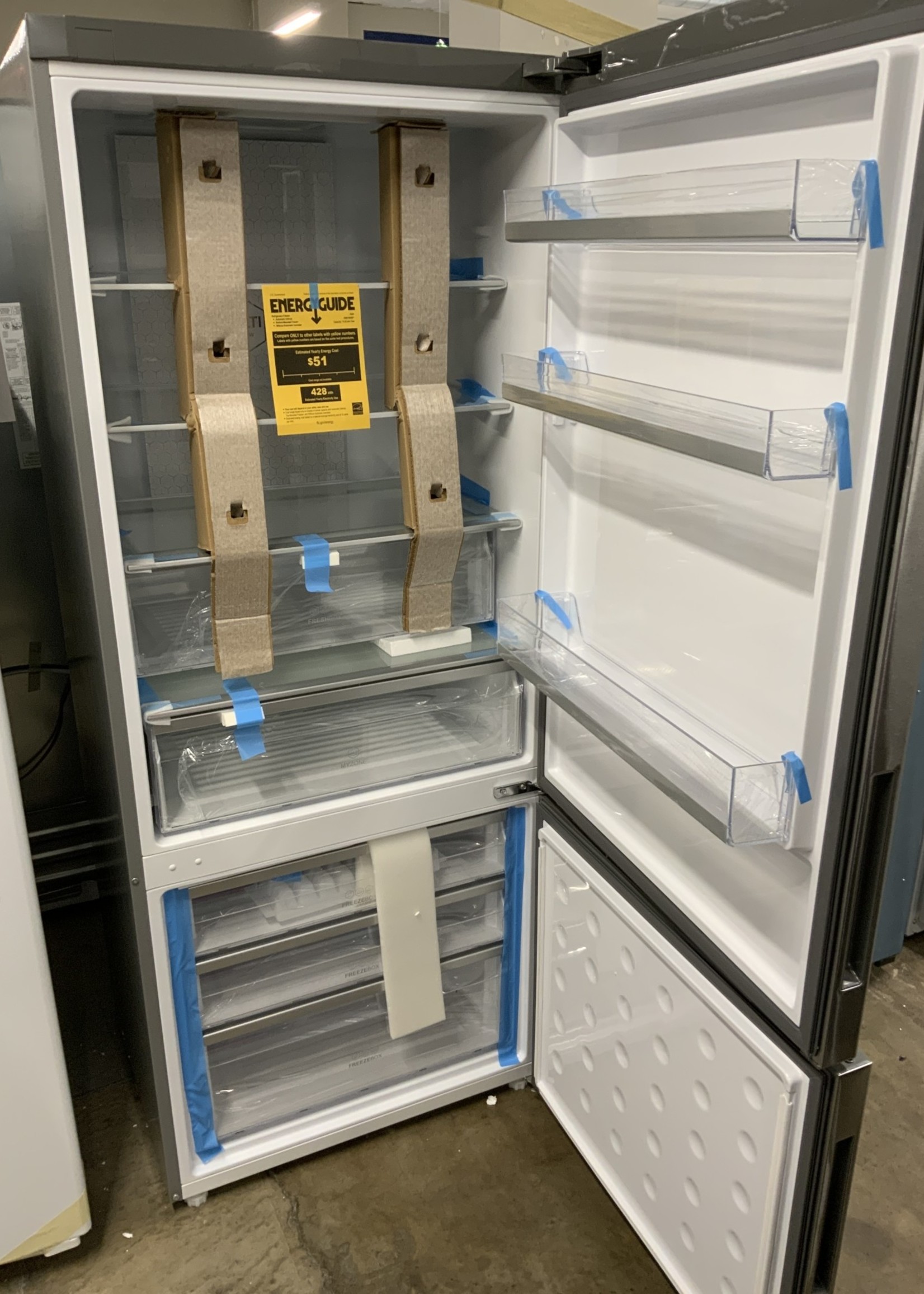 Ge Haier GE Haier 15.0 cu. ft. Bottom Freezer Refrigerator in Stainless Steel