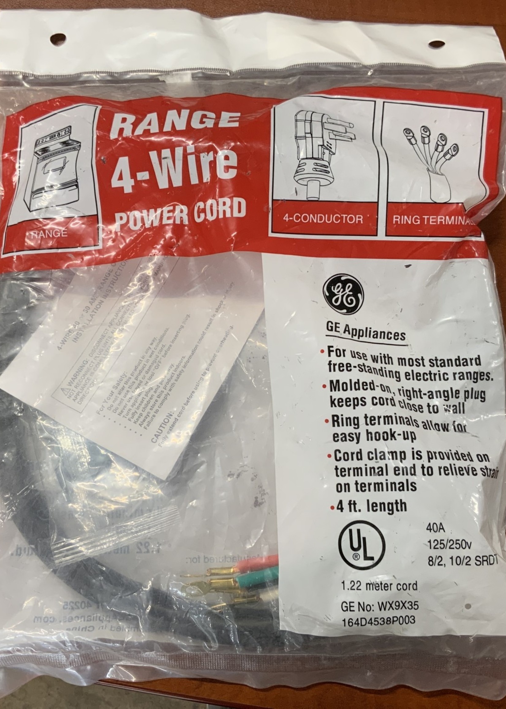 Range Stove power cord