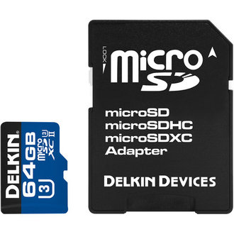Delkin Devices Delkin Devices 1900X 64GB UHS-II MicroSD Card Delkin Devices Delkin Devices 1900X 64GB UHS-II MicroSD Card