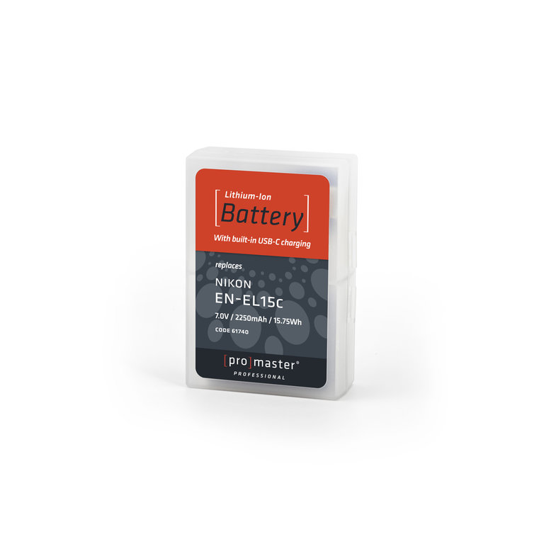 Promaster ProMaster Li-ion Battery for Nikon EN-EL15c with USB-C Charging