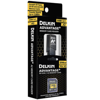 Delkin Devices Delkin Advantage + Bundle A2 Reader & 256GB SD Card Delkin Devices Delkin Advantage + Bundle A2 Reader & 256GB SD Card