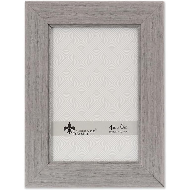 Lawrence Frames Lawrence Frames 4x6 Suffolk Gray Picture Frame