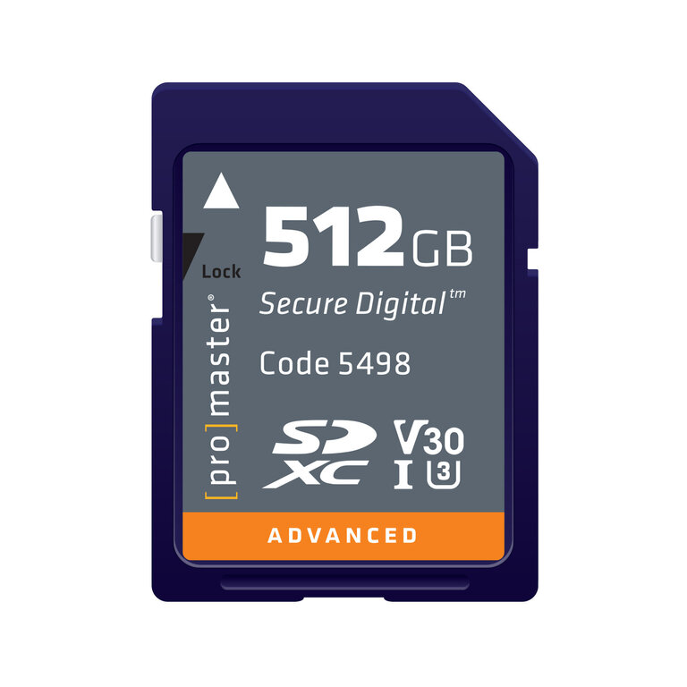 Promaster ProMaster SDXC V30 Card 512GB (UHS-I Advanced)