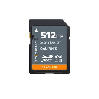 Promaster Promaster SDXC 512GB Advanced UHS-II V60 Memory Card