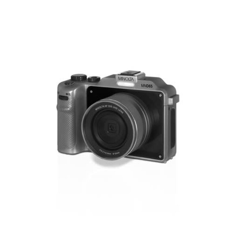 Minolta MINOLTA® MND65 56 MP Autofocus / 4K60FPS Ultra HD Camera w/WiFi (Gray Body, Black Faceplate)