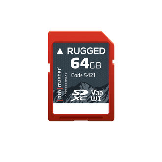 Promaster SDXC 64GB Rugged™ UHS-I V30 Memory Card
