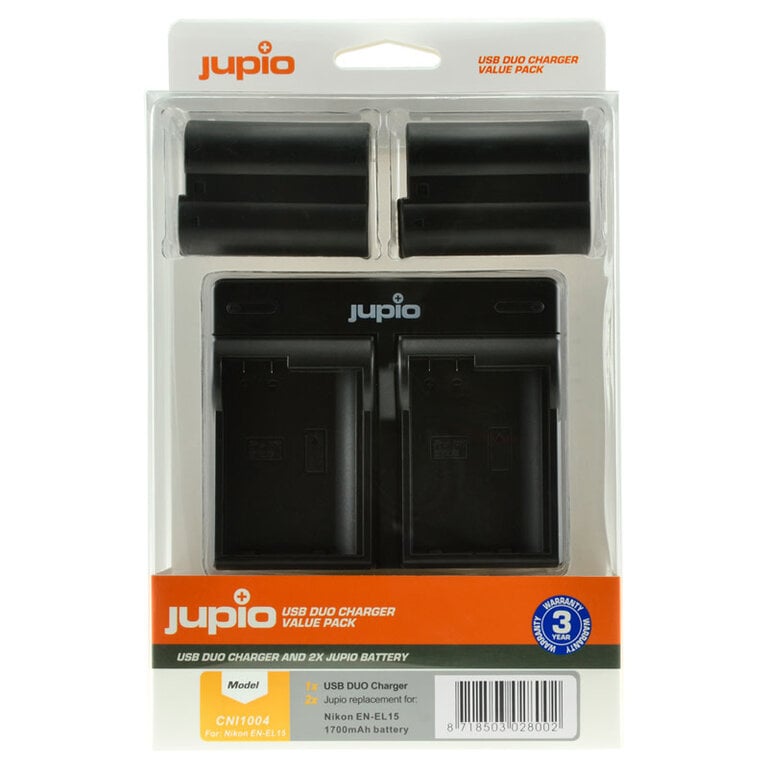 Jupio Jupio 2X EN-EL15(A) + DUAL CHRGR KIT