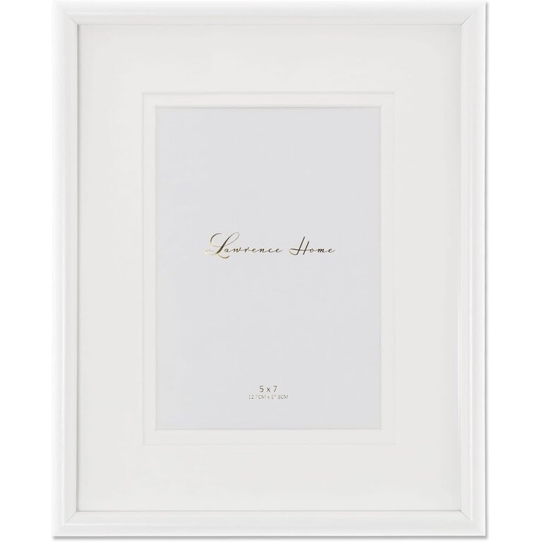 Lawrence Frames LAWRENCE FRAMES WHITE STANDARD DOUBLE BEVEL 8X10